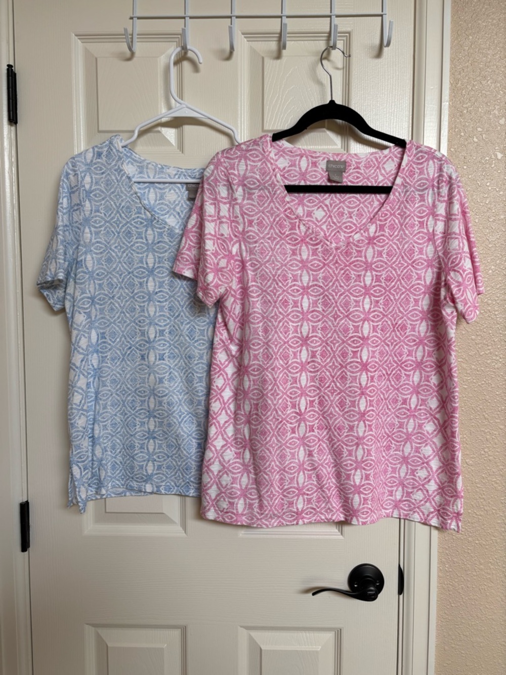 TWO Chicos Super Soft V Neck Tees Tunic Size 1, Medium / Large. NWOT.